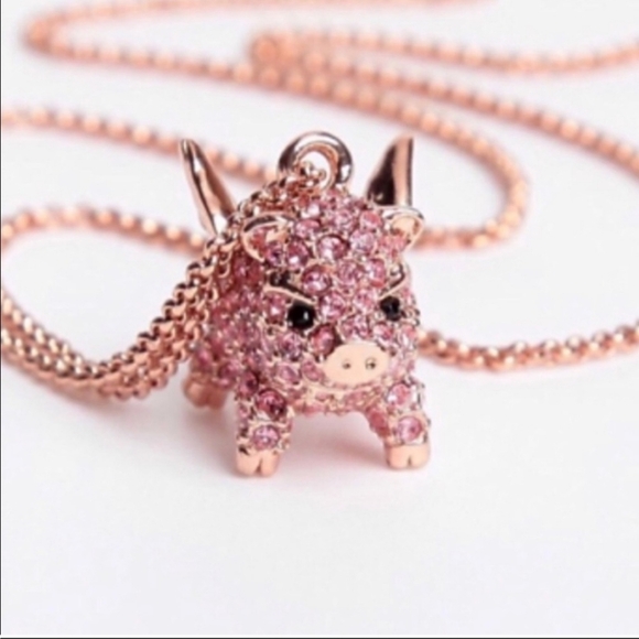 Flying Pink Piggy Necklace - Picture 9 of 16